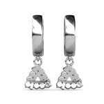 Elenys pozlacené náušnice s krystaly Swarovski® Triangl 18K bílé zlato