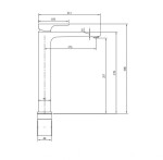 VILLEROY & BOCH - Architectura Square Umyvadlová baterie s výpustí Push-Open, AquaSmart, matná černá TVW125002000K5