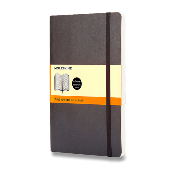 Zápisník Moleskine - měkké desky, S, linkovaný - černý