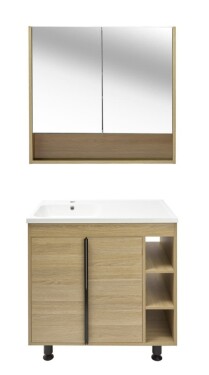 Koupelnová sestava s umyvadlem Naturel Lucca 79x70x45 cm dub mat LUCCASET80D LUCCASET80D