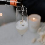 Bella Rose Sklenice na sekt Mr., zlatá barva, čirá barva, sklo, 250 ml