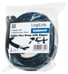 LogiLink Organizátor kabelů se zipem černá / Organizátor kabelů / 50 mm x 2 m (KAB0049)