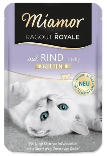 Miamor Ragout Royale Kitten hovězí v želé 100g / Kapsička pro koťata / v želé (393-74057)