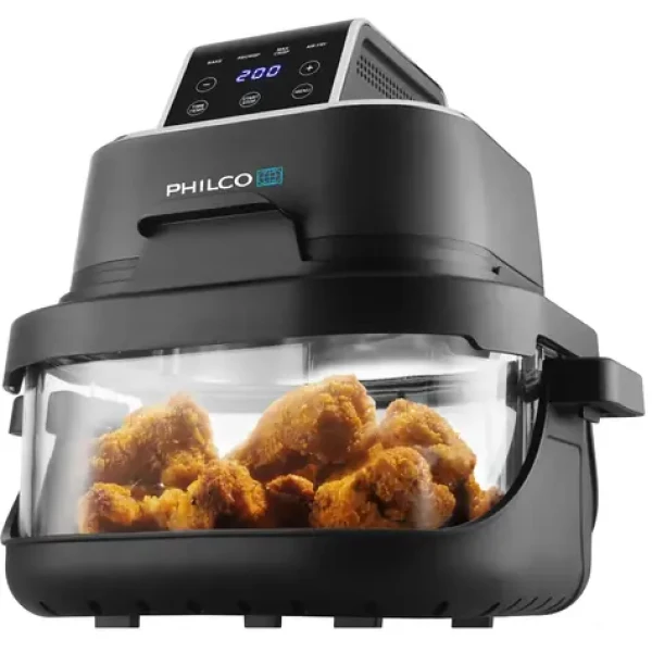 PHILCO PHAF 2005 černá / Horkovzdušná fritéza / 1500W / 5.5L / 40°C - 200°C (8590669400874)