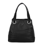 Trendy dámská koženková kabelka na rameno Paula, černá