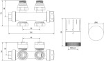 MEXEN/S - G05 termostatická souprava pro radiátor, antracit W903-958-66