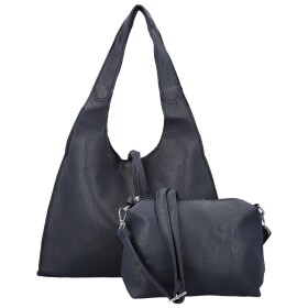 Trendy dámský koženkový set kabelek Winona, tmavě modrý