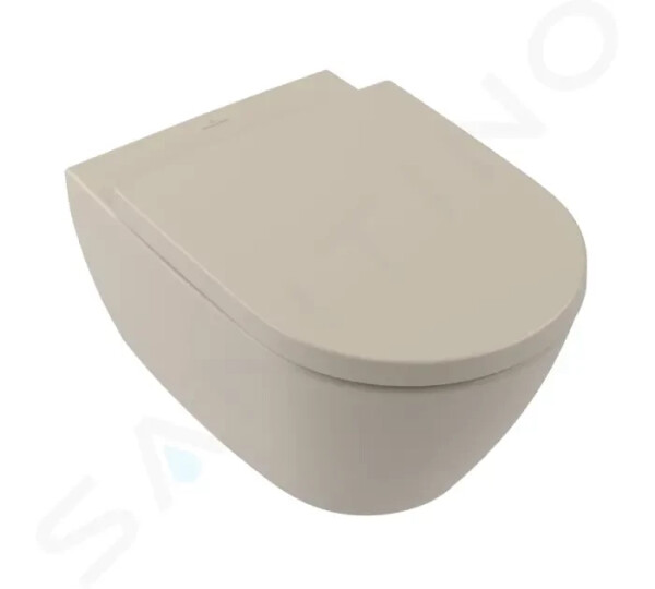 VILLEROY & BOCH - Subway 2.0 Závěsné WC, DirectFlush, CeramicPlus, Almond 5614R0AM