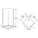 KERRA - Sprchová kabina Madrid 90 (bez vaničky) 5907548105813