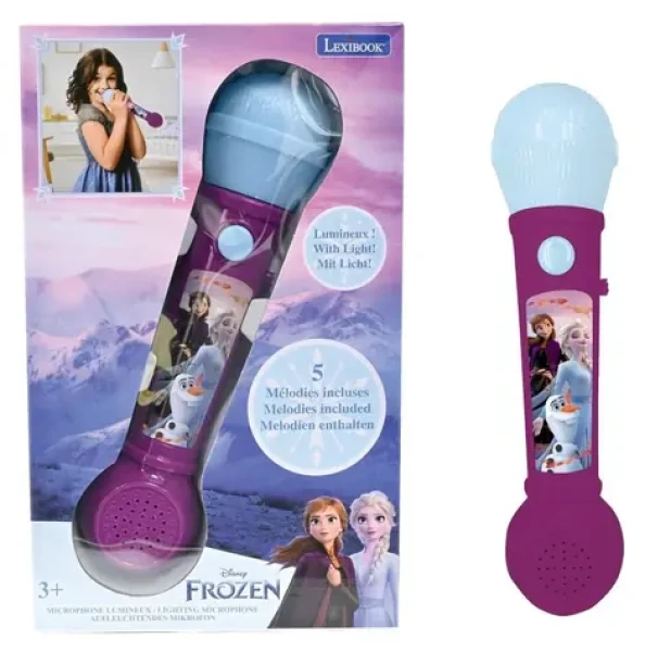 LEXIBOOK Svítící mikrofon Frozen s melodiemi
