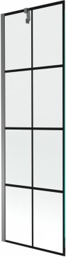 MEXEN/S - Next vanová zástěna FIX 60 x 150, černá vzor, grafit metal 895-060-000-00-77-95