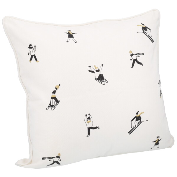Räder Bavlněný polštář Snowy Day 50 × 50 cm, bílá barva, textil