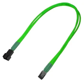 Nanoxia Molex 3-pin neon-zelená 30 cm / Prodlužovací kabel / Single Sleeve (NX3PV3ENG)