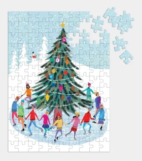 GALISON Puzzle Bruslení kolem vánočního stromu