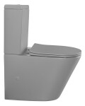 SAPHO - PACO WC kombi, Rimless, spodní/zadní odpad, šedá mat PC1012WRGR