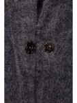 M808 Oříznuté teddy sako - šedý melír EU S/M