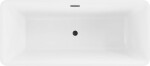 MEXEN - Tonia vana volně stojící 170x75 cm, bílá/černá, černý sifon 52171707575-B