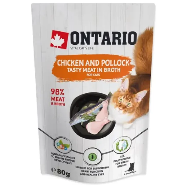 Ontario Kapsička kuře a treska ve vývaru 80g (213-3032)