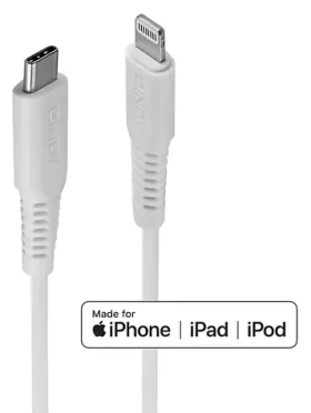 Lindy USB-C na Lightning bílá / Kabel / 1 m / 480 Mbit/s (31316)