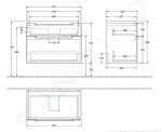 VILLEROY & BOCH - Subway 2.0 Umyvadlová skříňka, 787x590x449 mm, 2 zásuvky, Glosy White A91410DH