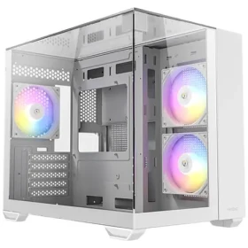 Antec CX600M Trio ARGB bílá / mATX / 1x USB-A 2.0 + 3.0 / 1x USB-C 3.0 / 3x 120mm ARGB / bez zdroje / průhledná bočnice (0-761345-10141-7)