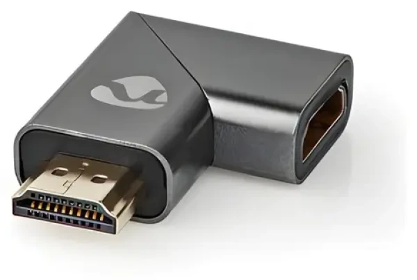 Nedis Adaptér HDMI (F) - HDMI (M) šedá / Adaptér / úhlový 90° / pozlacené konektory / hliník (CVTB34904GY)