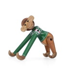 Kay Bojesen Dřevěná opička Monkey Christmas Jumper 2025 Mini, zelená barva, dřevo