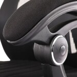 Kancelářská židle, potah černá látka a černá síťovina MESH, houpací mech. s aretací