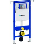 GEBERIT - Duofix Modul pro závěsné WC s tlačítkem Sigma01, alpská bílá + Villeroy Boch - WC a sedátko, DirectFlush, SoftClose, CeramicPlus 111.355.00.5 NI1