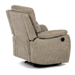 TV a relaxační křeslo s elektrickým ovládáním, potah lanýžová látka v dekoru vintage, 1 motor 240V