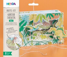 3D kartonové divadlo dinosauři pro vlastní tvorbu