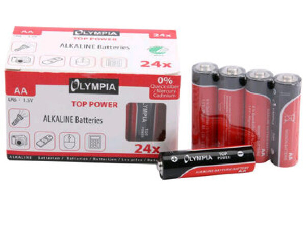 Olympia AA LR6 4 ks / alkalické baterie (4030152401796)