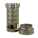 Strömshaga Kovový svícen Tiled Stove Olive Green, zelená barva, kov