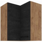 Horní rohová skříňka Vigo 60x60 GN-72 2F (90°) Barva korpusu: Dub Lancelot, Barva dvířek: Bílý lesk