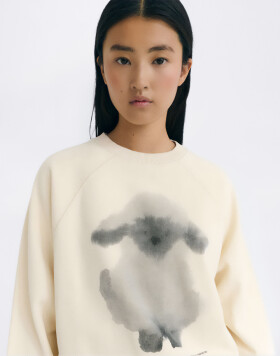 Thinking MU Cloud Sheep Bonnie Sweatshirt WHITE S