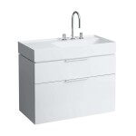 Laufen - Kartell Umyvadlo 90x46 cm, se 3 otvory pro baterii, SaphirKeramik, s LCC, bílá H8103394001581