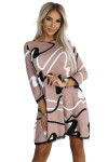 Dámské šaty 577-1 - NUMOCO béžová L/XL