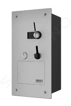 SANELA - Nerezové příslušenství Vestavěný mincovní automat pro jednu sprchu, interaktivní ovládání SLZA 03NZ