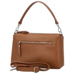 Trendy dámská kožená kabelka na rameno Annisa, koňaková