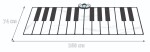 Mamido Hudební podložka piano