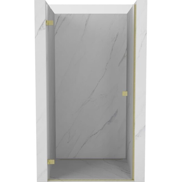 MEXEN/S - Lunar-B sprchové dveře křídlové levé 100, transparent, zlatá kartáčovaná 832-100-000-55-00-L