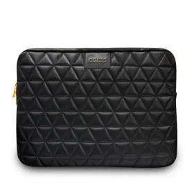 GUESS Quilted pouzdro pro notebook 13 černá / EKO kůže (3700740471562)