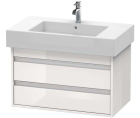 DURAVIT - Ketho Umyvadlová skříňka 48x80x46 cm, 2 zásuvky, lesklá bílá KT664002222