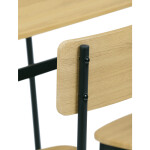 Jídelní set s 4 židlemi, 110x70x76cm, mdf, divoký dub, AUT-O2155 OAK