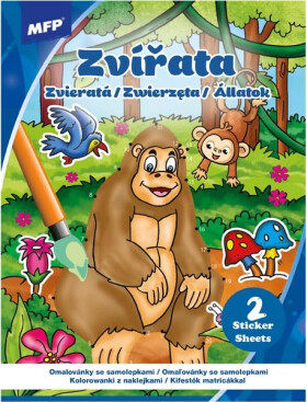 Omalovánky se samolepkami Zvířata 210x295mm/32s