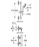 GROHE - Precision Get Sprchový set s termostatem, chrom 34857000