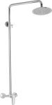 JB Sanitary Chromovaná sprchová sestava. Baterie FINERY s horním vývodem, rozteč 150mm. Hlavová nerezová sprcha průměr 25cm SF 61 000 00 6
