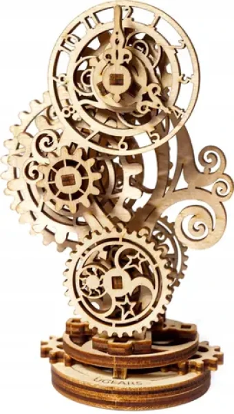Ugears 3D dřevěné mechanické puzzle Steampunkové hodiny