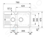 FRANKE - Euroform Nerezový dřez EFN 651-78, 780x475 mm 101.0250.587