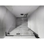 MEXEN/S - Lunar L sprchové dveře křídlové levé 110, transparent, grafit metal 834L-110-000-95-00-L